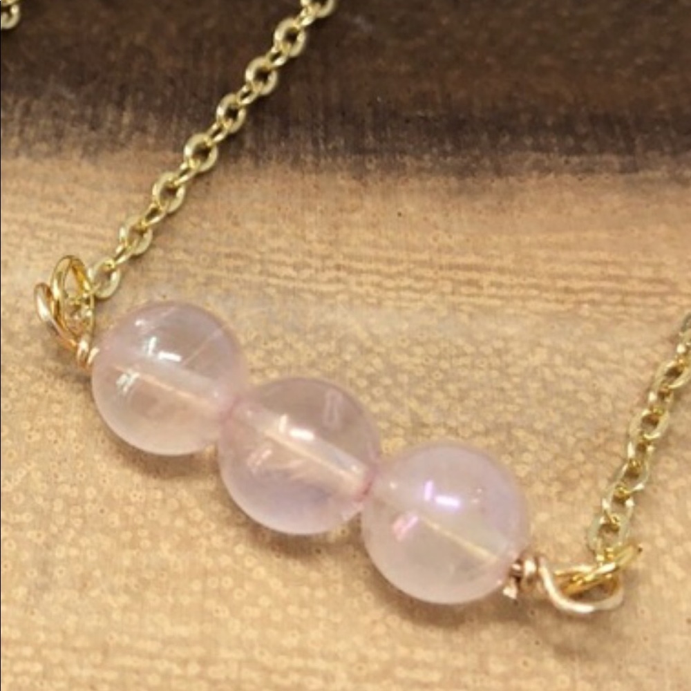  Aura Quartz 14K Gold Necklace - Picture 4 of 5
